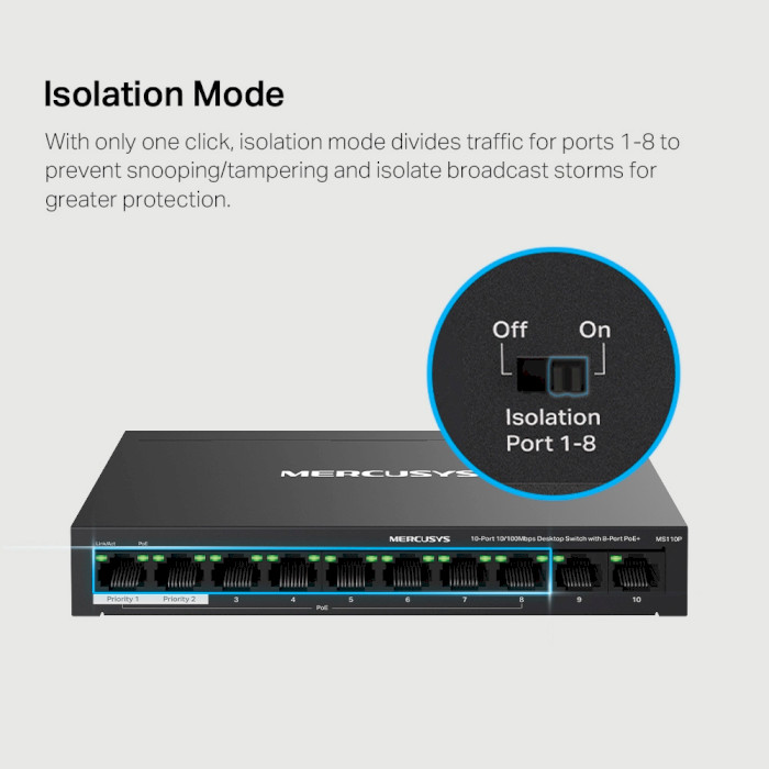 Комутатор MERCUSYS MS110P