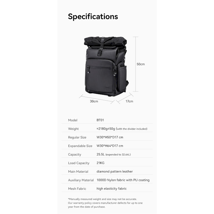 Рюкзак для фото-видеотехники ULANZI BT01 Business Travel Backpack