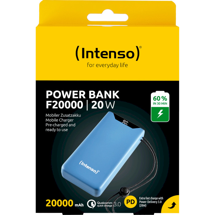 Повербанк INTENSO F20000 1xUSB-C PD3.0, 1xUSB-A QC3.0 20000mAh Blue (7332055)