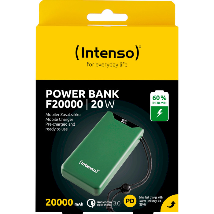 Повербанк INTENSO F20000 1xUSB-C PD3.0, 1xUSB-A QC3.0 20000mAh Green (7332057)