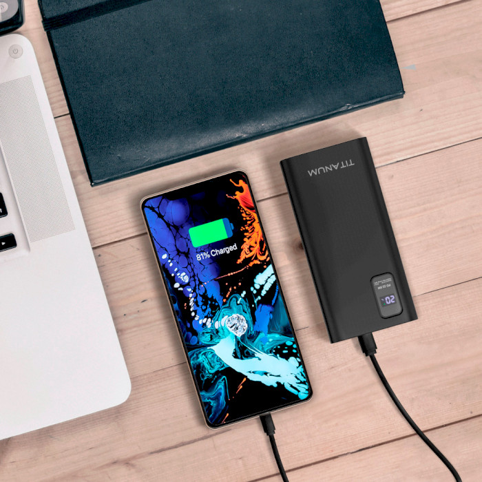 Повербанк TITANUM 727S 20000mAh Black