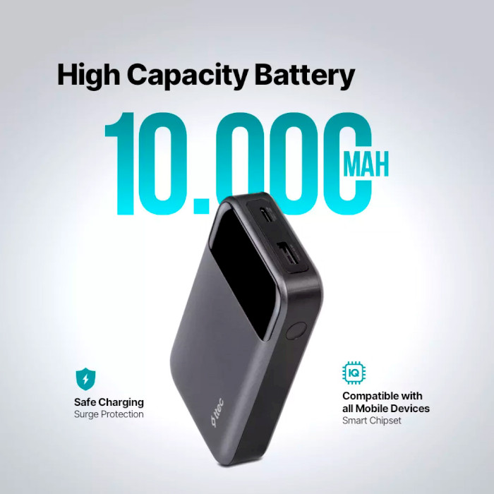 Повербанк TTEC ReCharger Pro LCD 10000mAh Space Gray (2BB214UG)