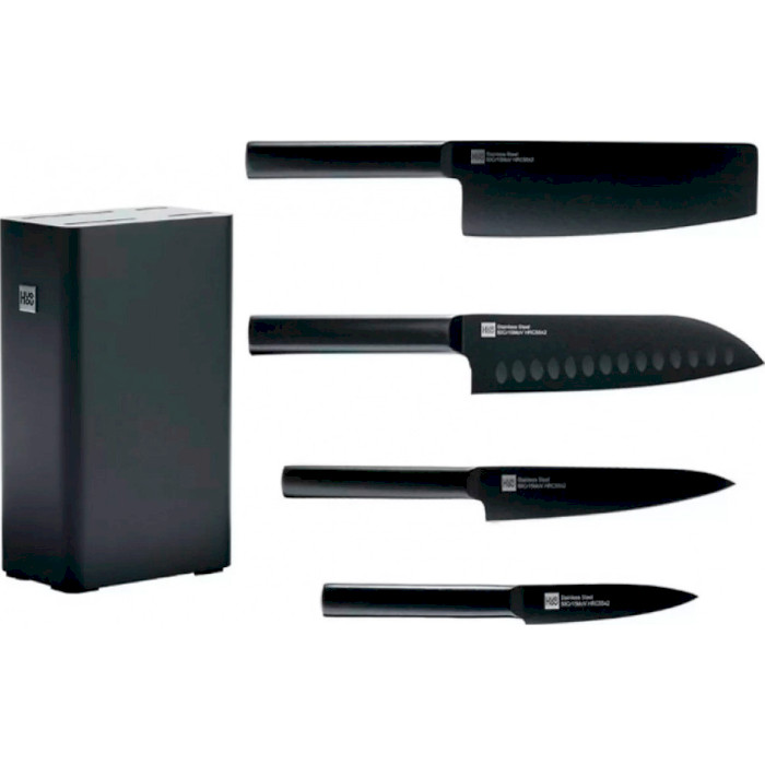 Набор кухонных ножей на подставке XIAOMI HUOHOU Set of Knives with Stand 5-in-1 5пр (HU0076)