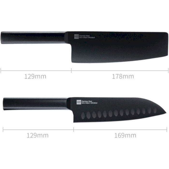 Набор кухонных ножей на подставке XIAOMI HUOHOU Set of Knives with Stand 5-in-1 5пр (HU0076)