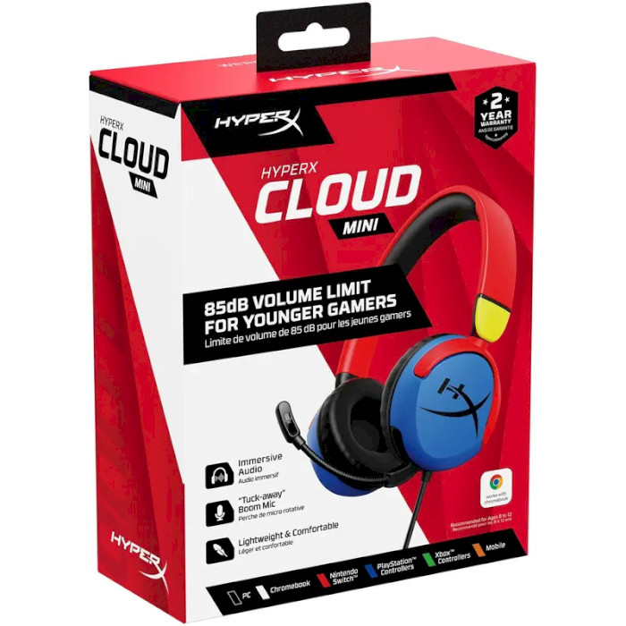 Навушники геймерскі HYPERX Cloud Mini Wired Multicolor (7G8F3AA)