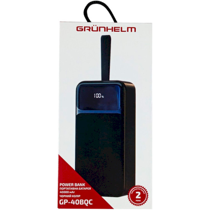 Повербанк GRUNHELM GP-40BQC 40000mAh Black