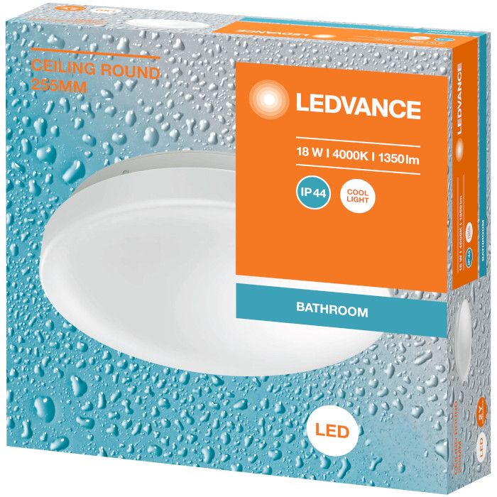 Світильник LEDVANCE Ceiling Round 255 White 18W 4000K (4099854105852)