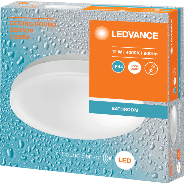 Світильник із датчиком звуку LEDVANCE Ceiling Round Sensor 210 White 12W 4000K (4099854105975)