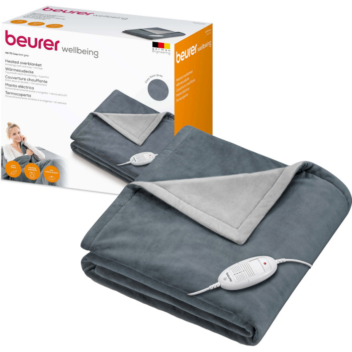 Електрична ковдра BEURER HD 75 Cosy Dark Gray (42106)