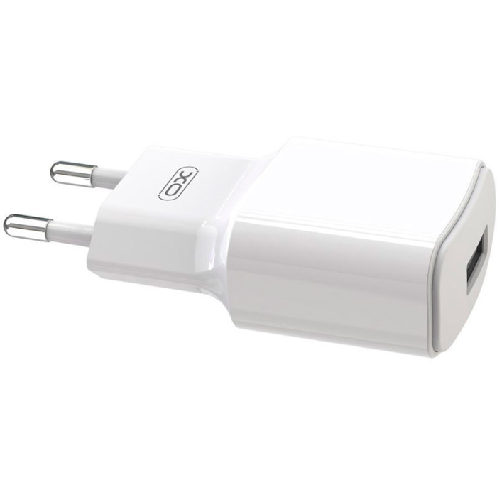 Зарядний пристрій XO L73 1xUSB-A, 2.4A White w/Type-C cable (L73-TC-WH)