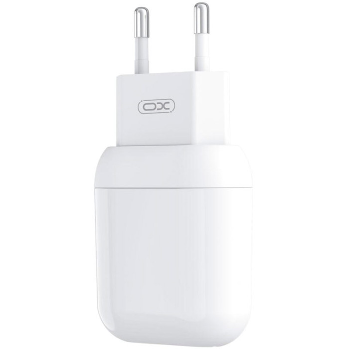 Зарядний пристрій XO L78 2xUSB-A, 2.4A White w/Lightning cable (L78-L-WH)