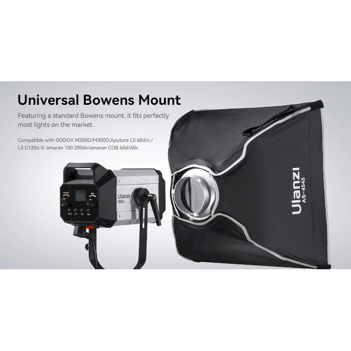 Софтбокс ULANZI AS-4545 45cm Quick Release Softbox with Bowens Mount (UV-L051GBB1)