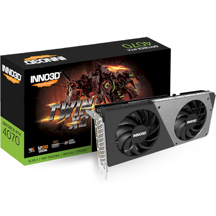 Відеокарта INNO3D GeForce RTX 4070 GDDR6 Twin X2 (N40702-12D6-179063N)