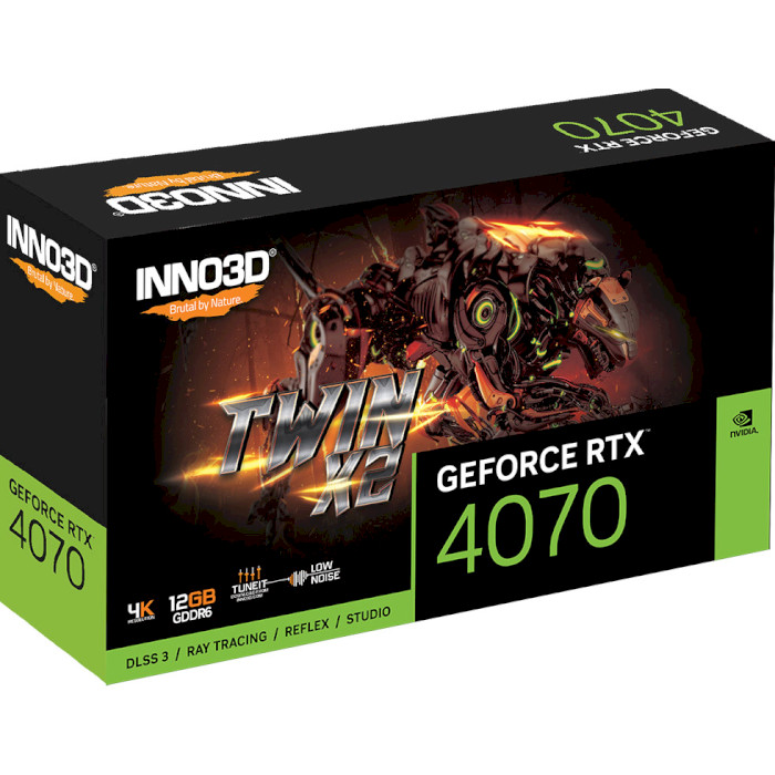 Відеокарта INNO3D GeForce RTX 4070 GDDR6 Twin X2 (N40702-12D6-179063N)