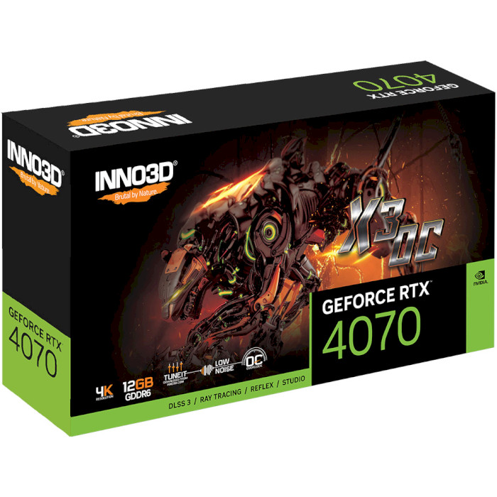 Відеокарта INNO3D GeForce RTX 4070 GDDR6 X3 OC (N40703-12D6X-179052L)