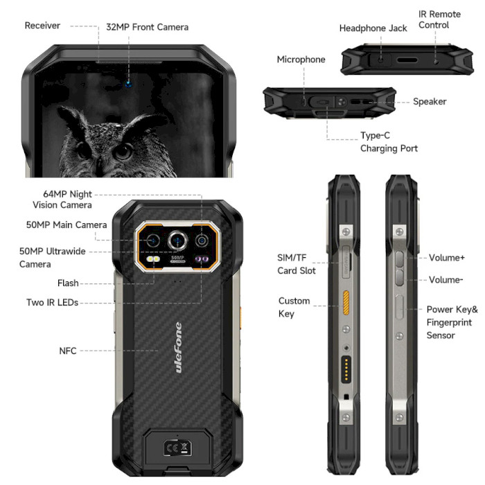 Смартфон ULEFONE Armor 27 12/256GB Black