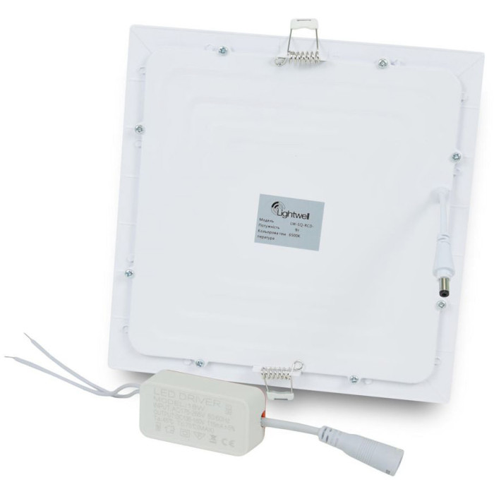 Світильник LIGHTWELL LW-SQ-RCD-12 White 12W 6500K