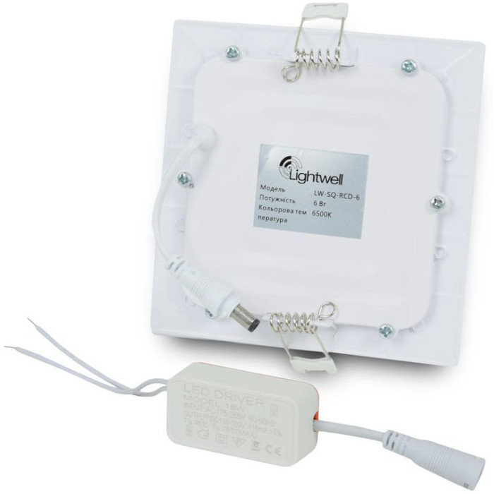 Світильник LIGHTWELL LW-SQ-RCD-6 White 6W 6500K