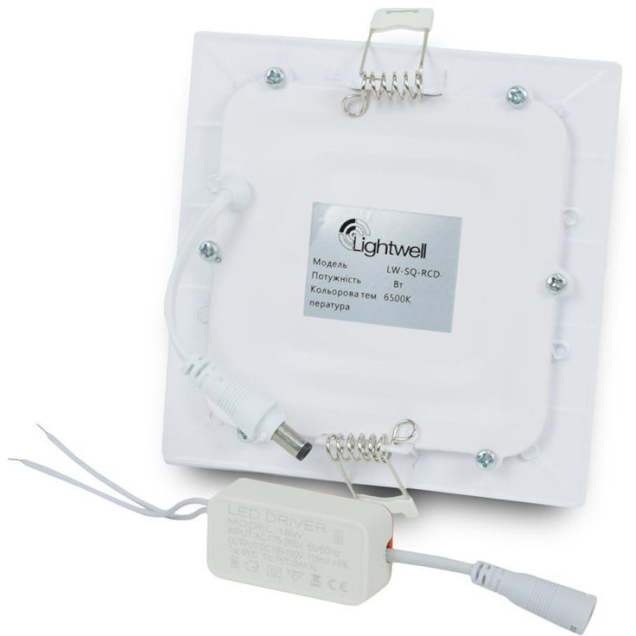 Світильник LIGHTWELL LW-SQ-RCD-9 White 9W 6500K