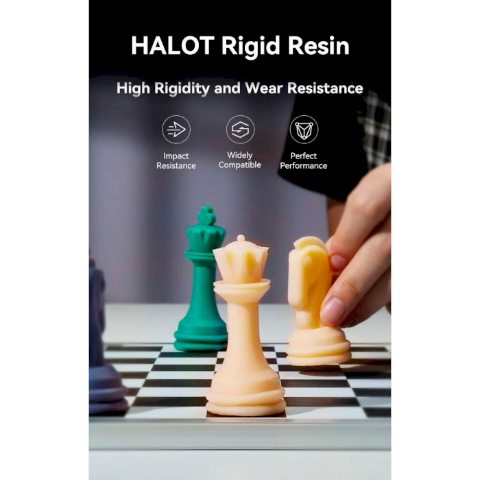 Фотополімерна гума для 3D принтера CREALITY Halot Rigid Resin, 1кг, Black (3302020099)