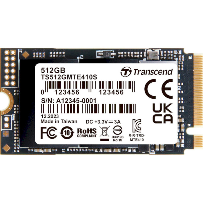 SSD диск TRANSCEND MTE410S 512GB M.2 NVMe (TS512GMTE410S)