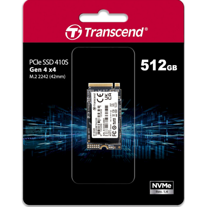 SSD диск TRANSCEND MTE410S 512GB M.2 NVMe (TS512GMTE410S)