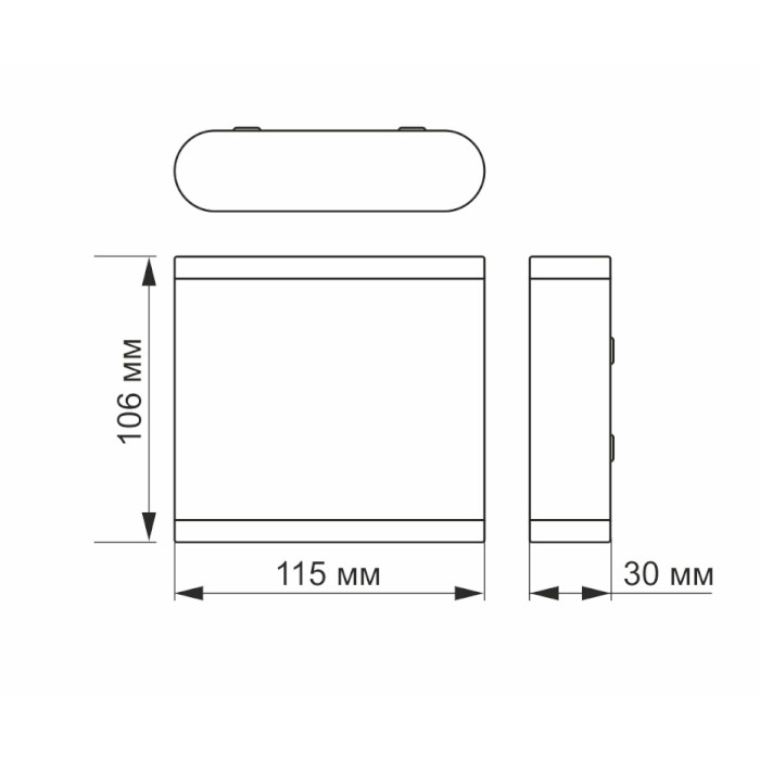 Фасадний світильник VIDEX VL-AR06-062B 6W 2700K Black