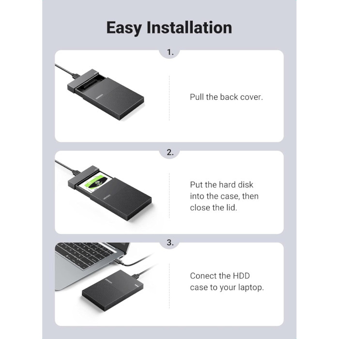 Карман внешний UGREEN 2.5" SATA to USB 3.0 (30725)