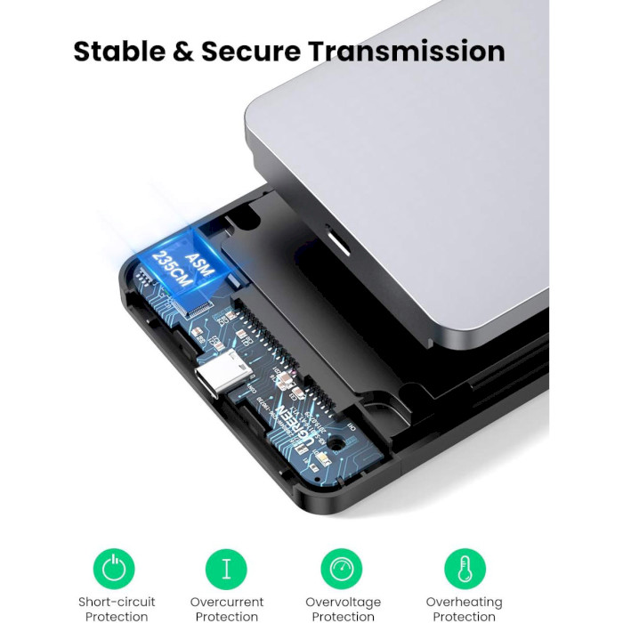 Карман внешний UGREEN 2.5" SATA to USB 3.1 (70498)