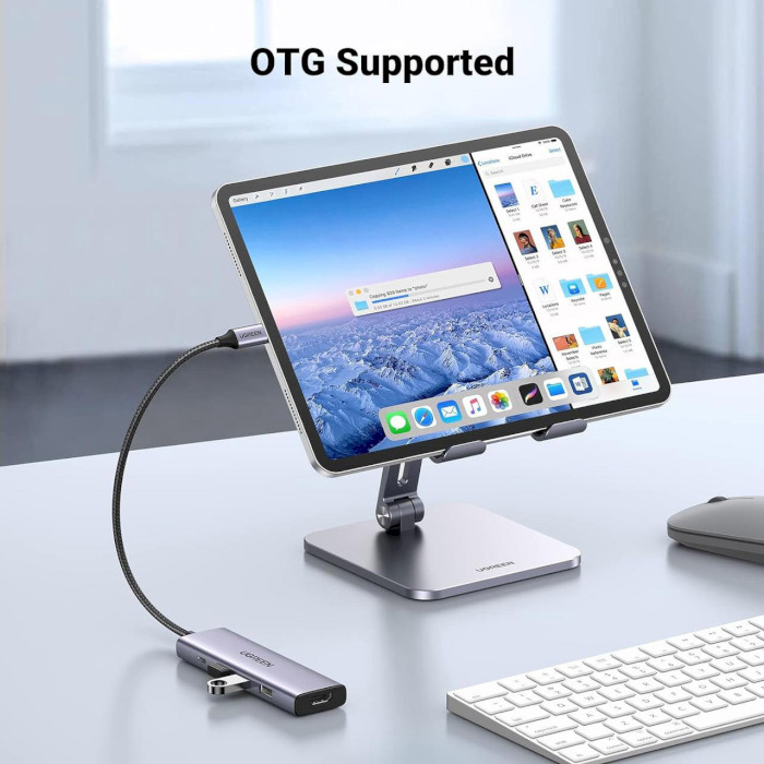 Порт-репликатор UGREEN CM511 5-in-1 USB-C Multifunction Adapter (15597)