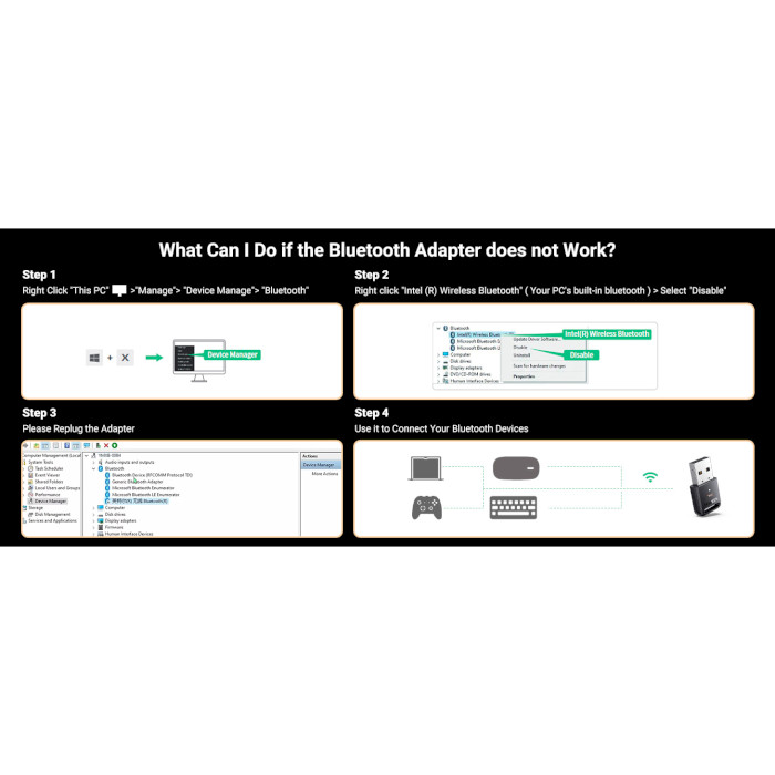 Bluetooth адаптер UGREEN CM748 Bluetooth 5.4 Adapter (35058)