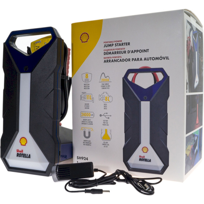 Портативний пускозарядний пристрій SHELL Portable Power Jump Starter 24000mAh (SH924)