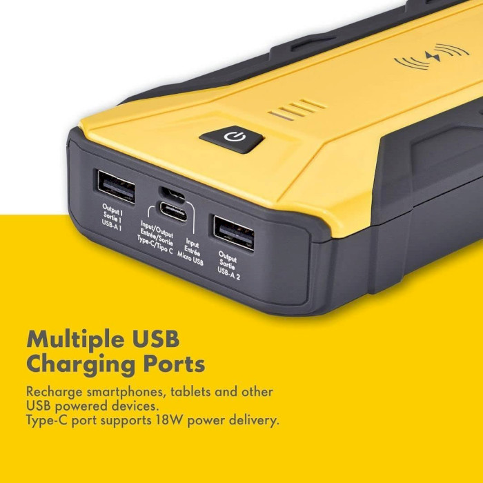 Портативний пускозарядний пристрій SHELL Portable Jump Starter with Wireless Charger 16000mAh (SH916WC)