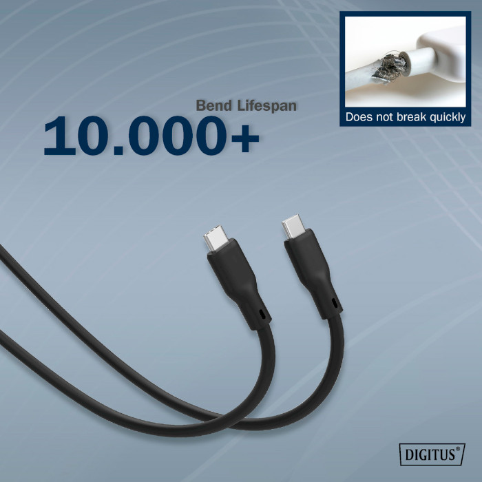 Кабель DIGITUS USB4.0 CM/CM 1м Black (AK-300344-010-S)