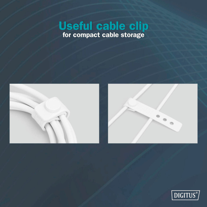 Кабель DIGITUS USB-C Male to Lightning Male 1м White (AK-600110-010-W)