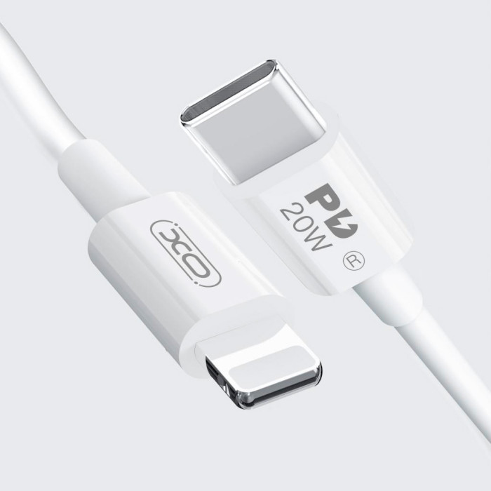 Кабель XO NBQ189A Type-C to Lightning 1м White