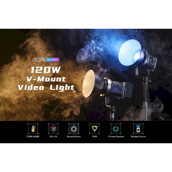 Ліхтар для фото/відео ULANZI VL-120C RGB V-Mount Video Light (UV-L074CNA1)