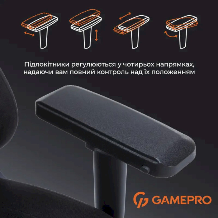 Кресло геймерское GAMEPRO FGC750 Fabric Black (FGC750B)