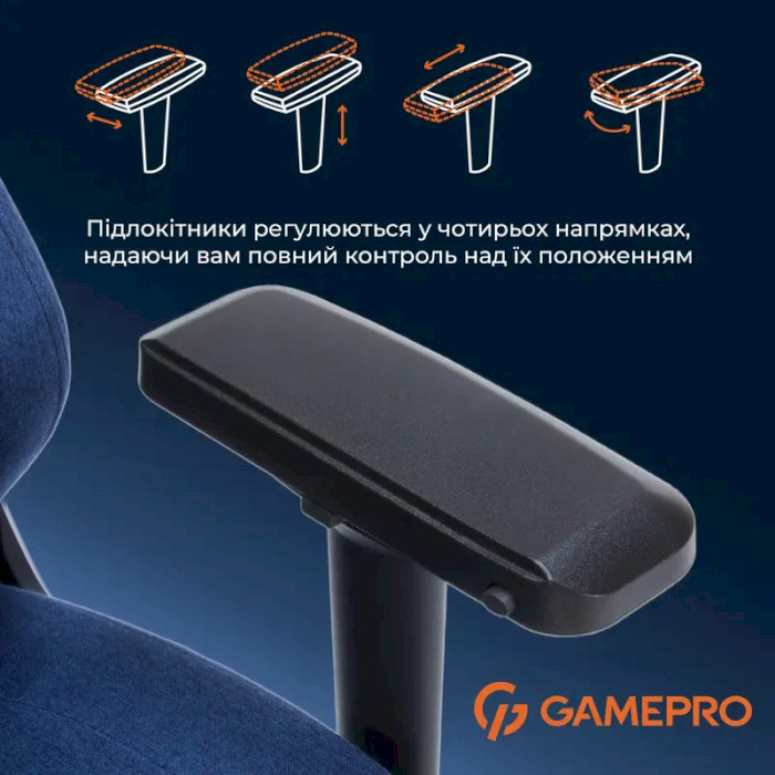 Кресло геймерское GAMEPRO FGC750 Fabric Dark Blue (FGC750DB)