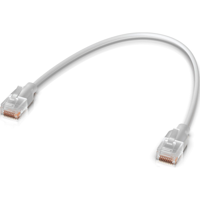 Патч-корд UBIQUITI Etherlighting U/UTP Cat.6 0.15м White (UACC-CABLE-PATCH-EL-0.15M-W)