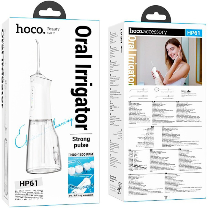 Ирригатор HOCO HP61 Electric Oral Flushing Device with Large-Capacity Water Tank White