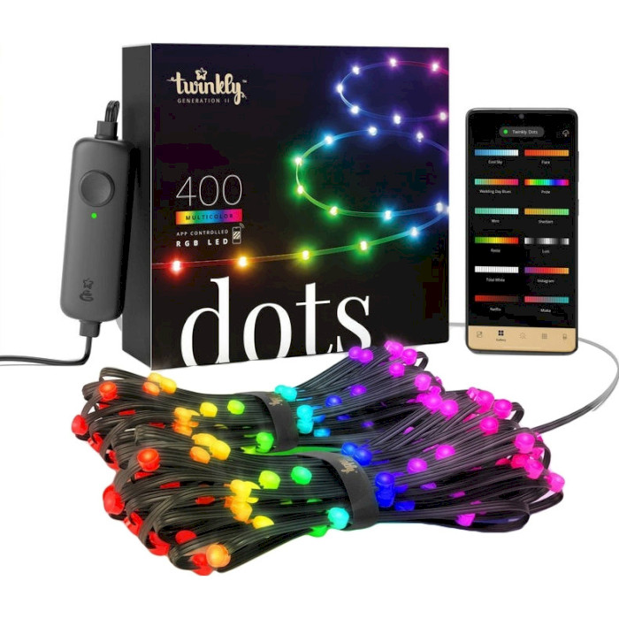 Smart LED гірлянда TWINKLY Dots RGB 400 Gen II IP44 Transparent Wire (TWD400STP-BEU)