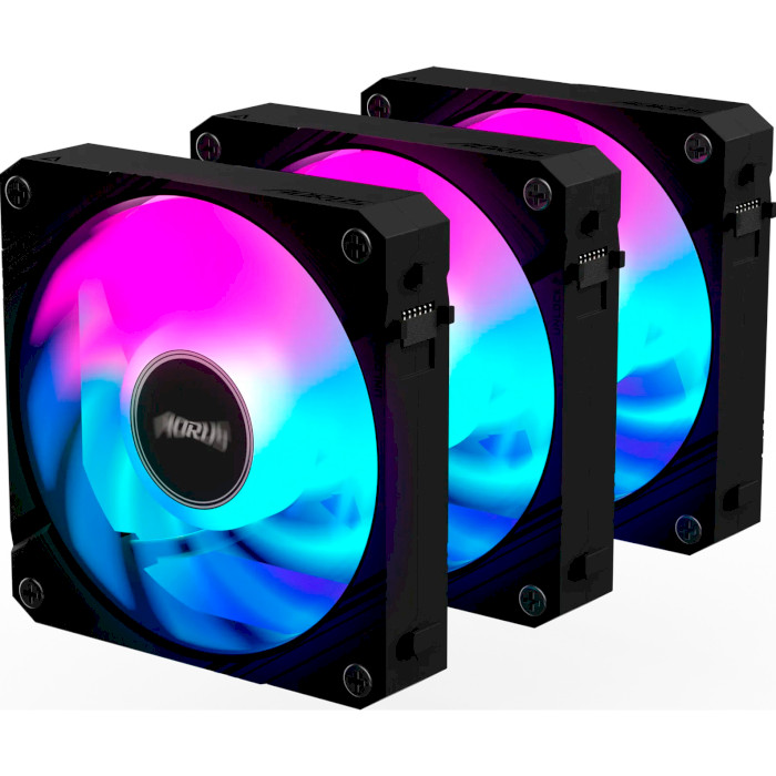 Комплект вентиляторів AORUS Ez Chain Fan 120 Black 3-Pack (GP-ECFAN1203)