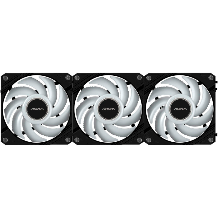 Комплект вентиляторів AORUS Ez Chain Fan 120 Black 3-Pack (GP-ECFAN1203)