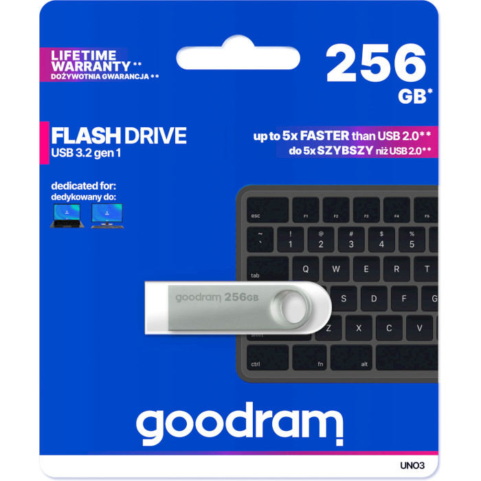 Флэшка GOODRAM UNO3 USB3.2 256GB (UNO3-2560S0R11)