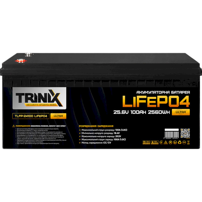 Акумуляторна батарея TRINIX LiFePO4 LFP 25.6V100Ah Bluetooth (25.6В, 100Агод, BMS) (TLFP-24100)