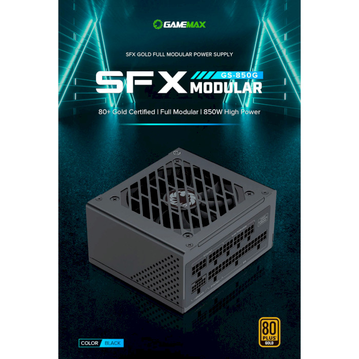 Блок живлення SFX 850W GAMEMAX GS-850G Black