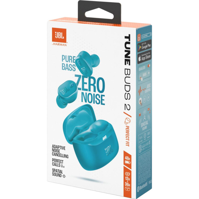 Навушники JBL Tune Buds 2 Turquoise (JBLTBUDS2TQE)