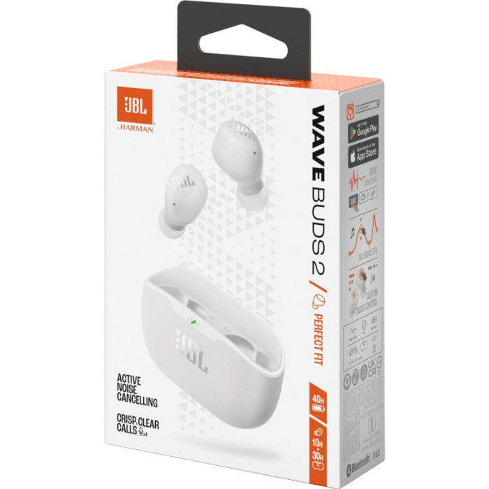 Навушники JBL Wave Buds 2 White (JBLWBUDS2WHT)