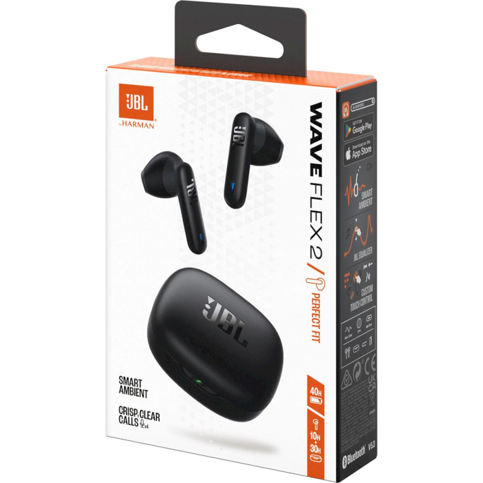 Навушники JBL Wave Flex 2 Black (JBLWFLEX2BLK)